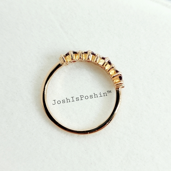 0.75CT Moissanite Pyrope Garnet wedding band ring in sterling silv… - Picture 9 of 14